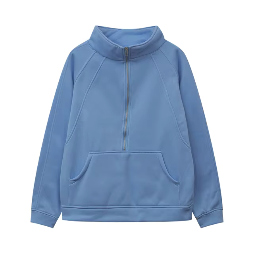 Emma | Winter Half Zip Sweat Shirt-2