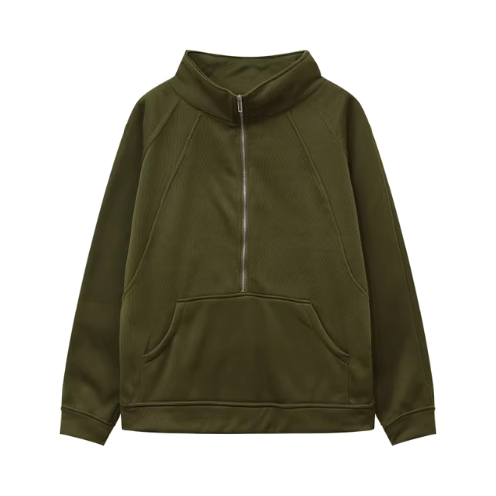 Emma | Winter Half Zip Sweat Shirt-3