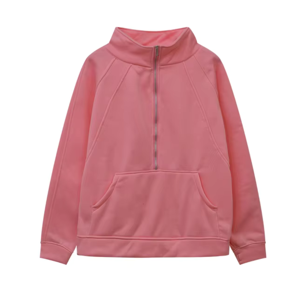 Emma | Winter Half Zip Sweat Shirt-5