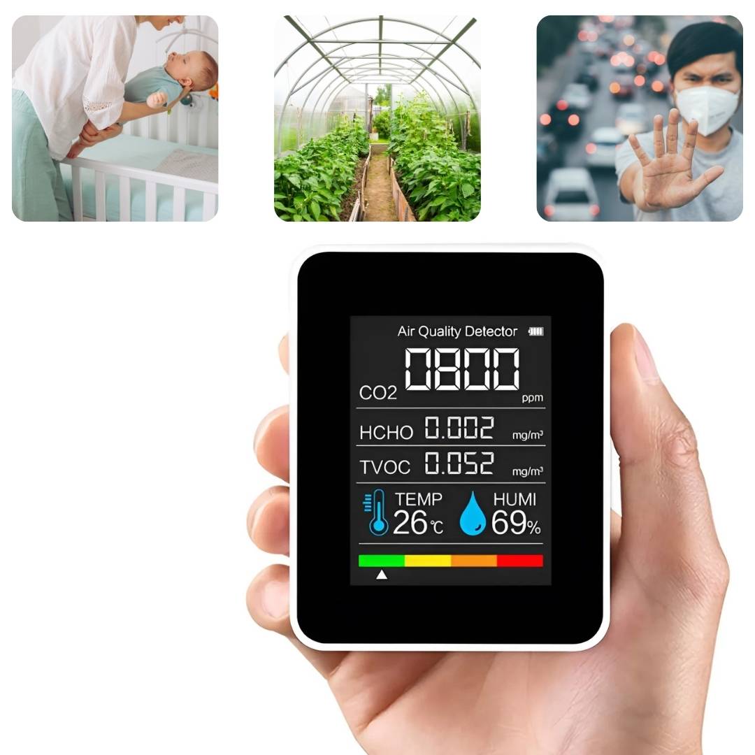 AirSense Pro CO2 Carbon Dioxide Monitor Air Quality Detector | Real-Time Alerts - Air Quality Monitor - for Clean Air 2
