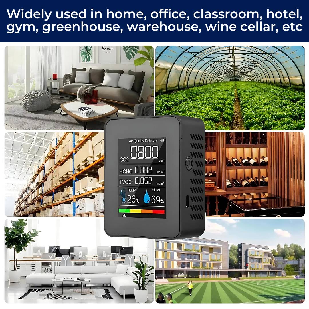 AirSense Pro CO2 Carbon Dioxide Monitor Air Quality Detector | Real-Time Alerts - Air Quality Monitor - for Clean Air 4