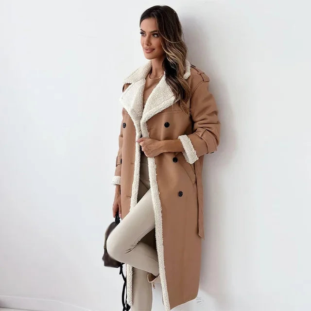 Alwinaal | Women's Button Down Long Down Coat | Warm 0