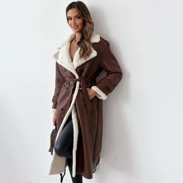 Alwinaal | Women's Button Down Long Down Coat | Warm 4