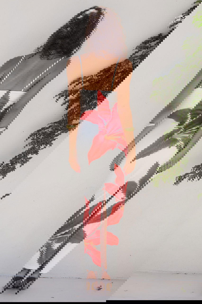  Amber Blossom Bodycon Dress with Floral Design-3