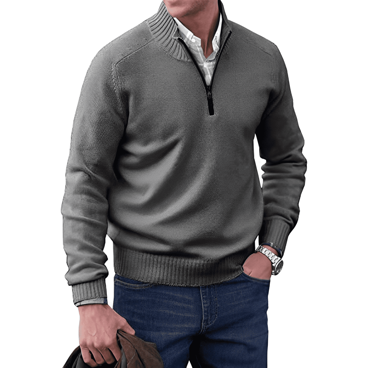 Andrew | Men's Quarter-Zip Knit Pullover 10