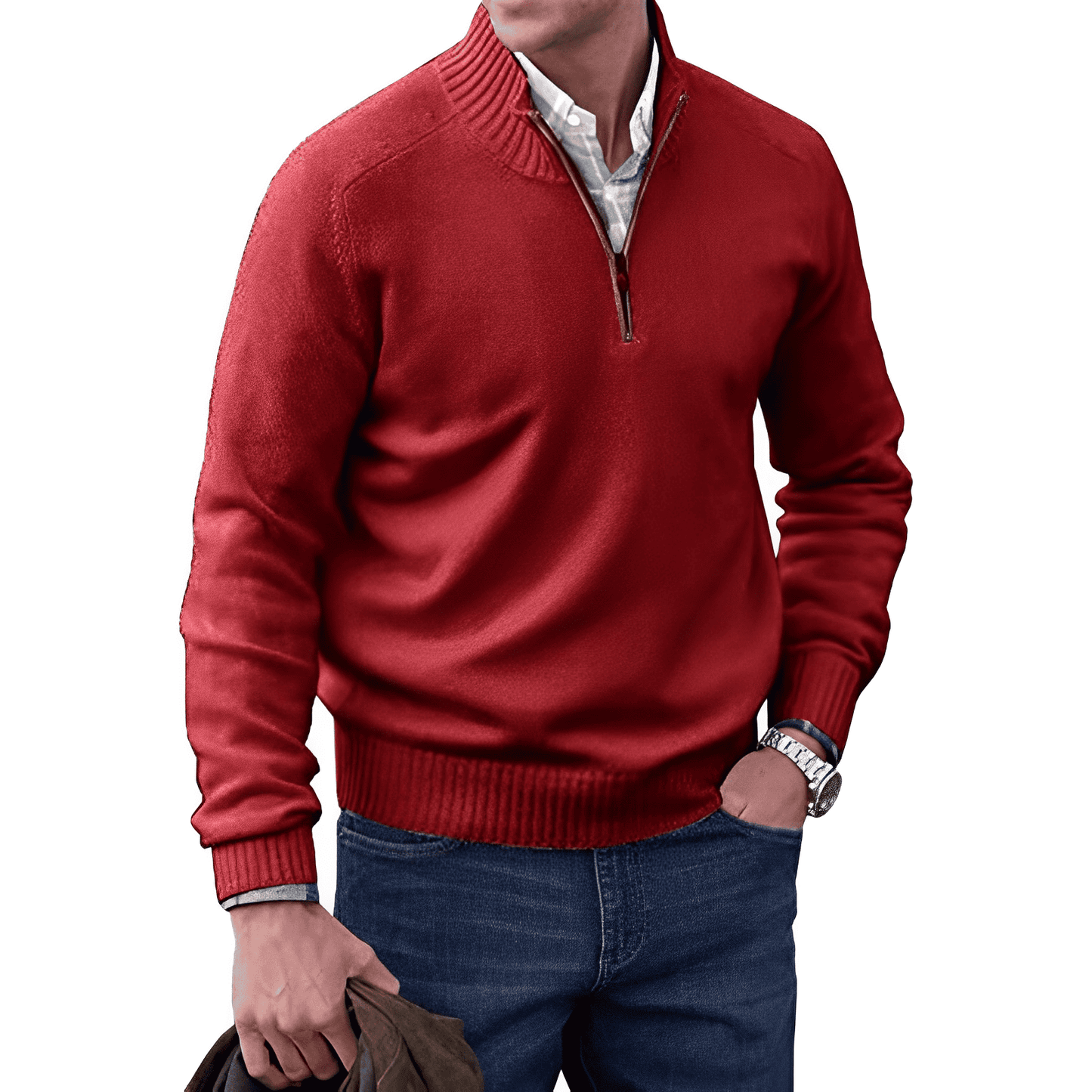 Andrew | Men's Quarter-Zip Knit Pullover 11