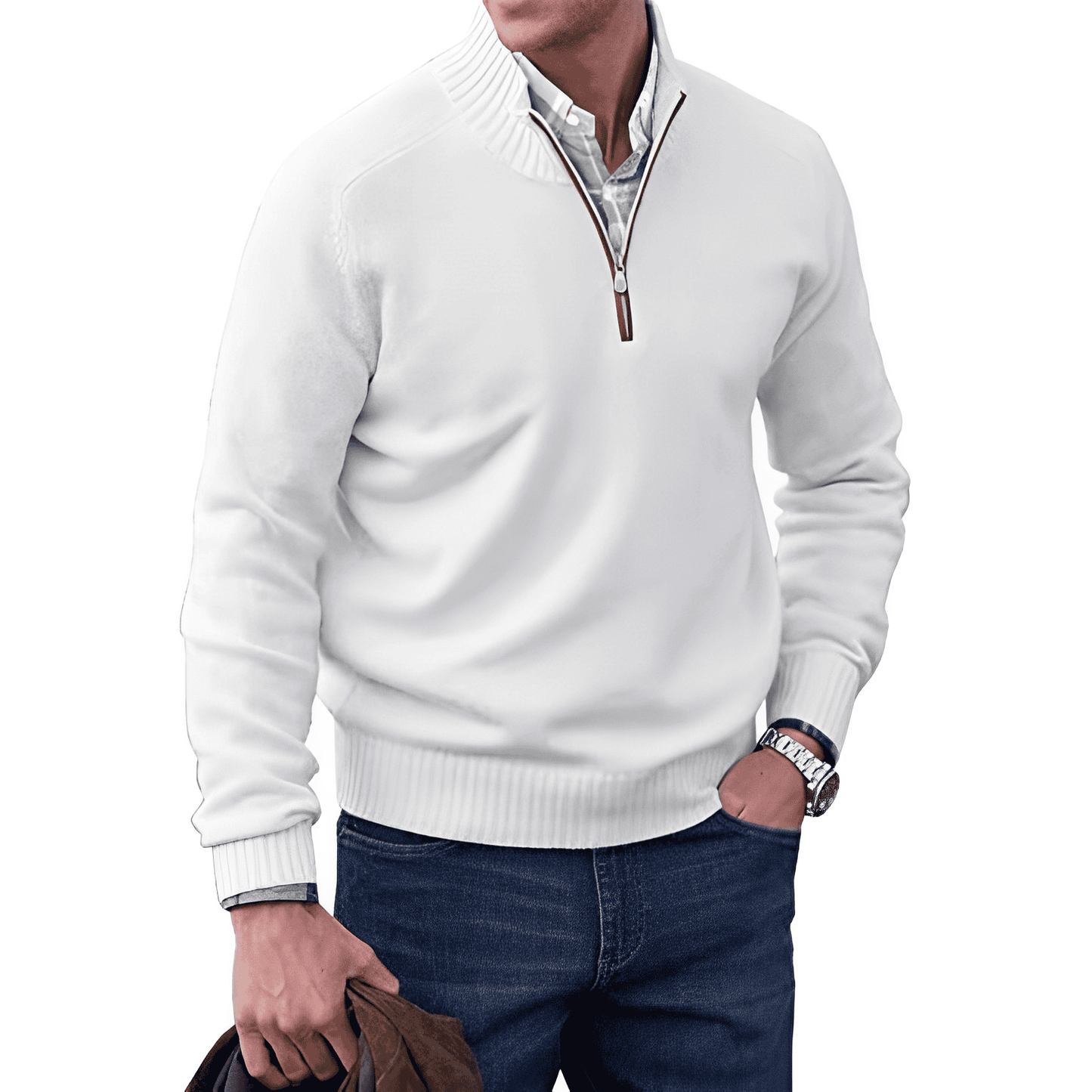Andrew | Men's Quarter-Zip Knit Pullover 4