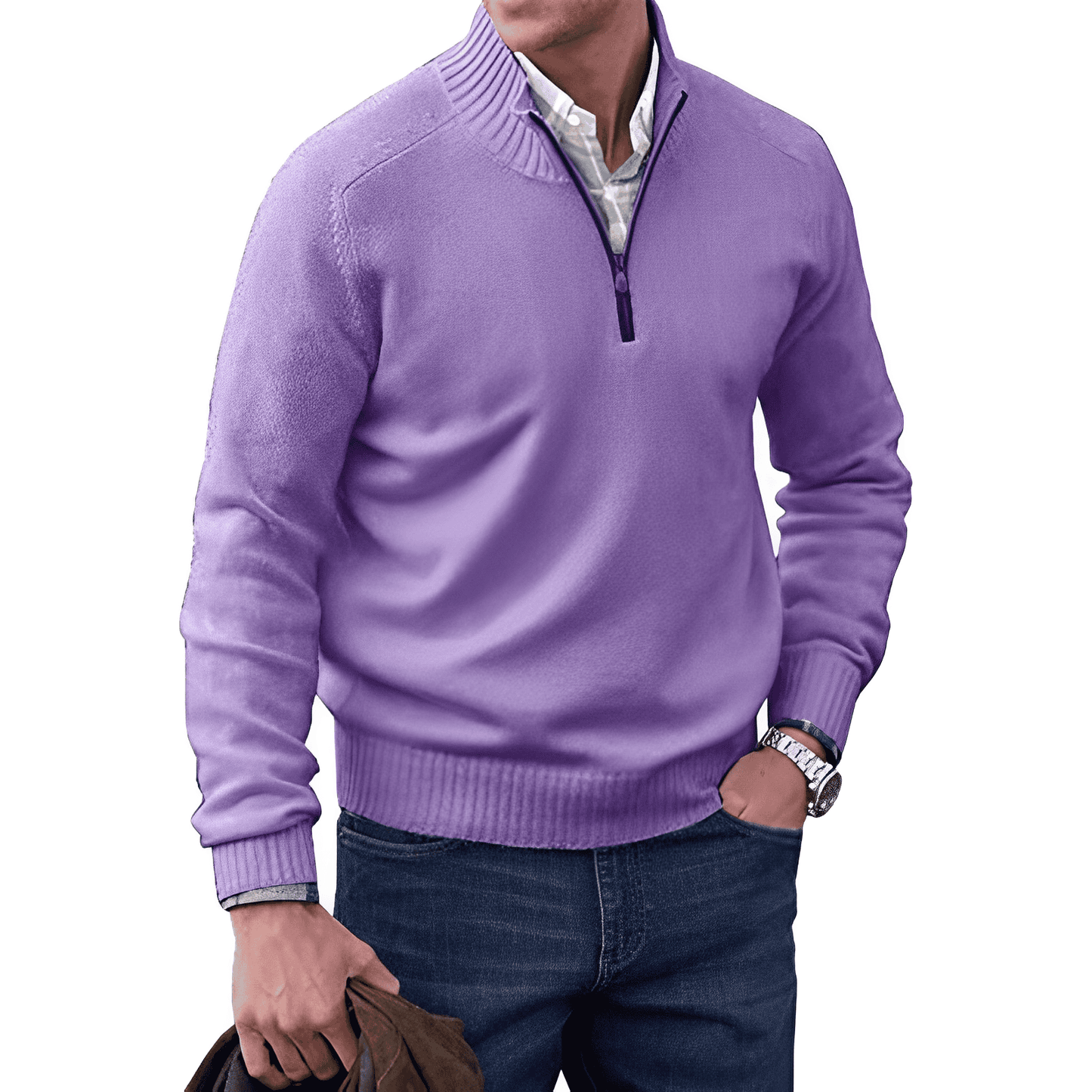 Andrew | Men's Quarter-Zip Knit Pullover 9