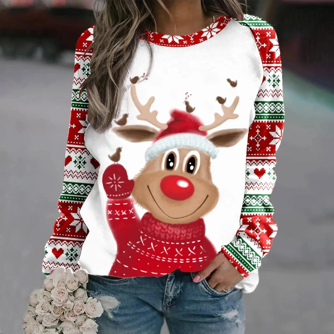 Aneeqa | Modern Reindeer Christmas Sweater for Women | Festive 3