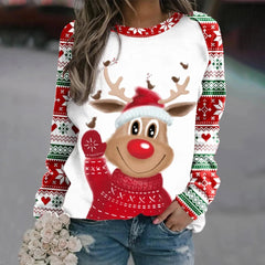 Aneeqa | Modern Reindeer Christmas Sweater for Women | Festive 3