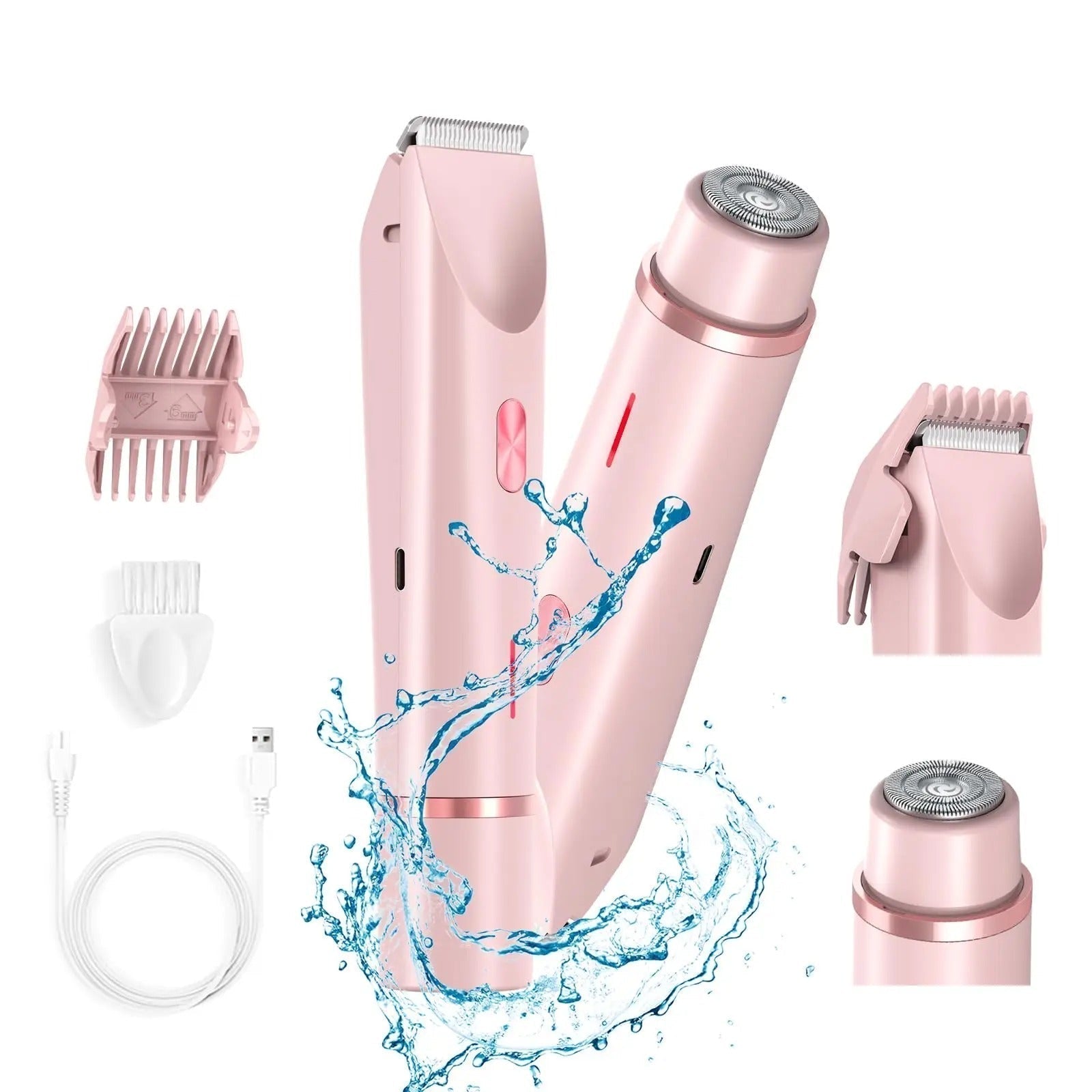 AquaGlow | Waterproof Rechargeable Bikini Trimmer for Smooth Skin Shaving 6