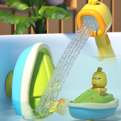 AquaTots | Bath Toy Set with Floating Ducks and Gentle Water Sprayer for Kids 3