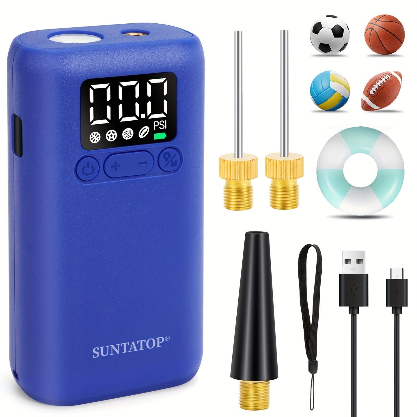 Automatic electrical ball pump with 20 PSI capacity, LED 2