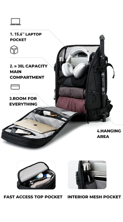 BANGE 2025 Waterproof Outdoor Backpack for Hiking, Camping, Travel 6