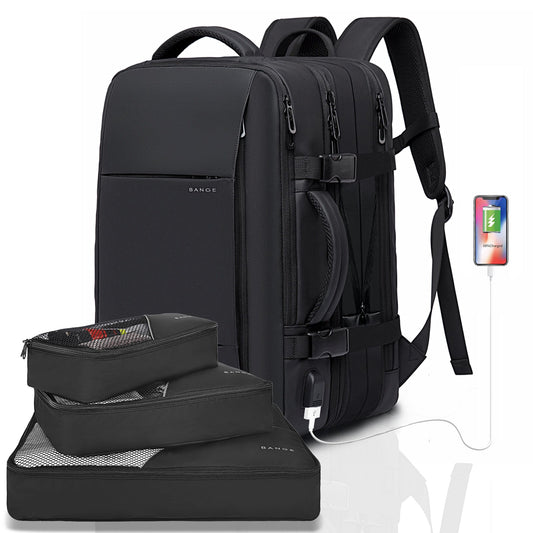 BANGE 35-45L Travel Backpack, Carry-On Backpack, Durable Convertible Duffel Bag, Fits 17.3-inch Laptop, for Men and Women 0