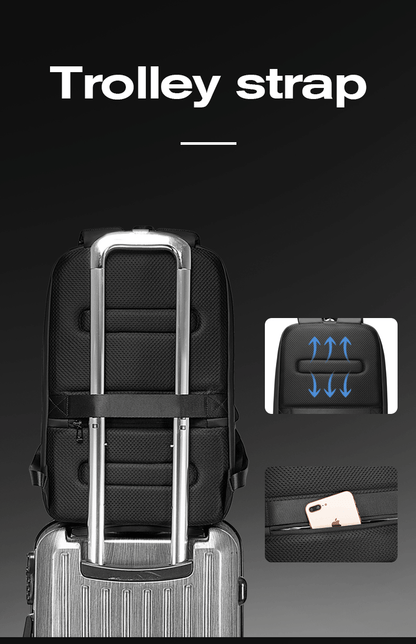 BANGE Anti-Theft Hard Shell Backpack with TSA Lock and USB Port 8