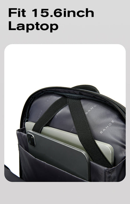 BANGE Bestseller: Slim, waterproof 15.6-inch laptop backpack for business and school 6