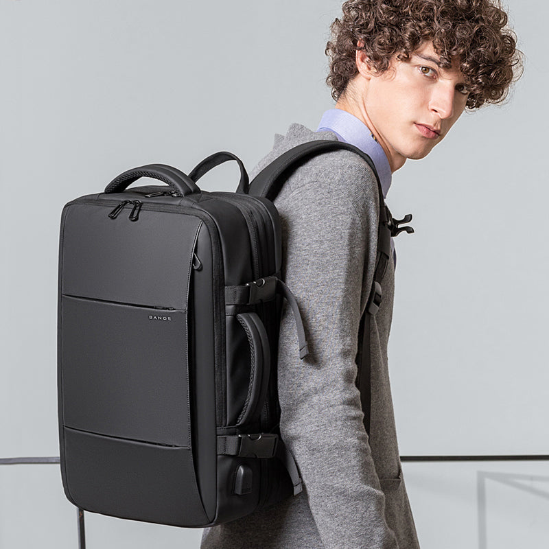 BANGE Business Trip Travel Waterproof Expansion Backpack Flight Approved Carry-On Luggage Backpack 6