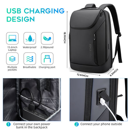 BANGE Business Waterproof Backpack Suitable for 15.6 inch Laptop Backpack with USB Charging 3
