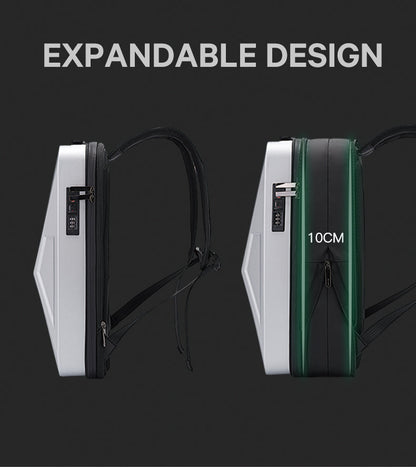 BANGE Expandable Anti-Theft Hard Shell Backpack with USB Port and Organizer 7