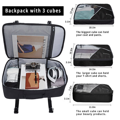 BANGE Men's 40-Liter Travel Backpack, FAA Flight-Approved Weekender Bag (3-Compartment Backpack) 2
