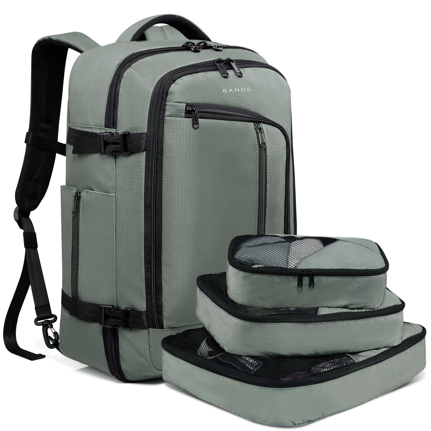 BANGE Men's 40-Liter Travel Backpack, FAA Flight-Approved Weekender Bag (3-Compartment Backpack) 7