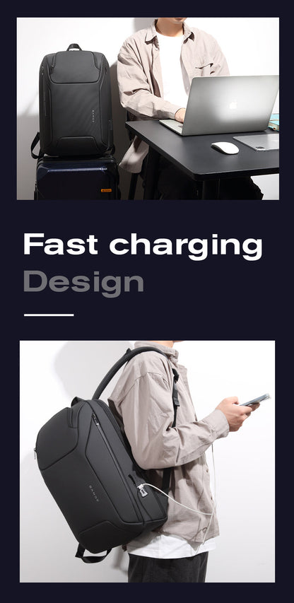 BANGE Minimalist Commuter Business Backpack with USB Port 7