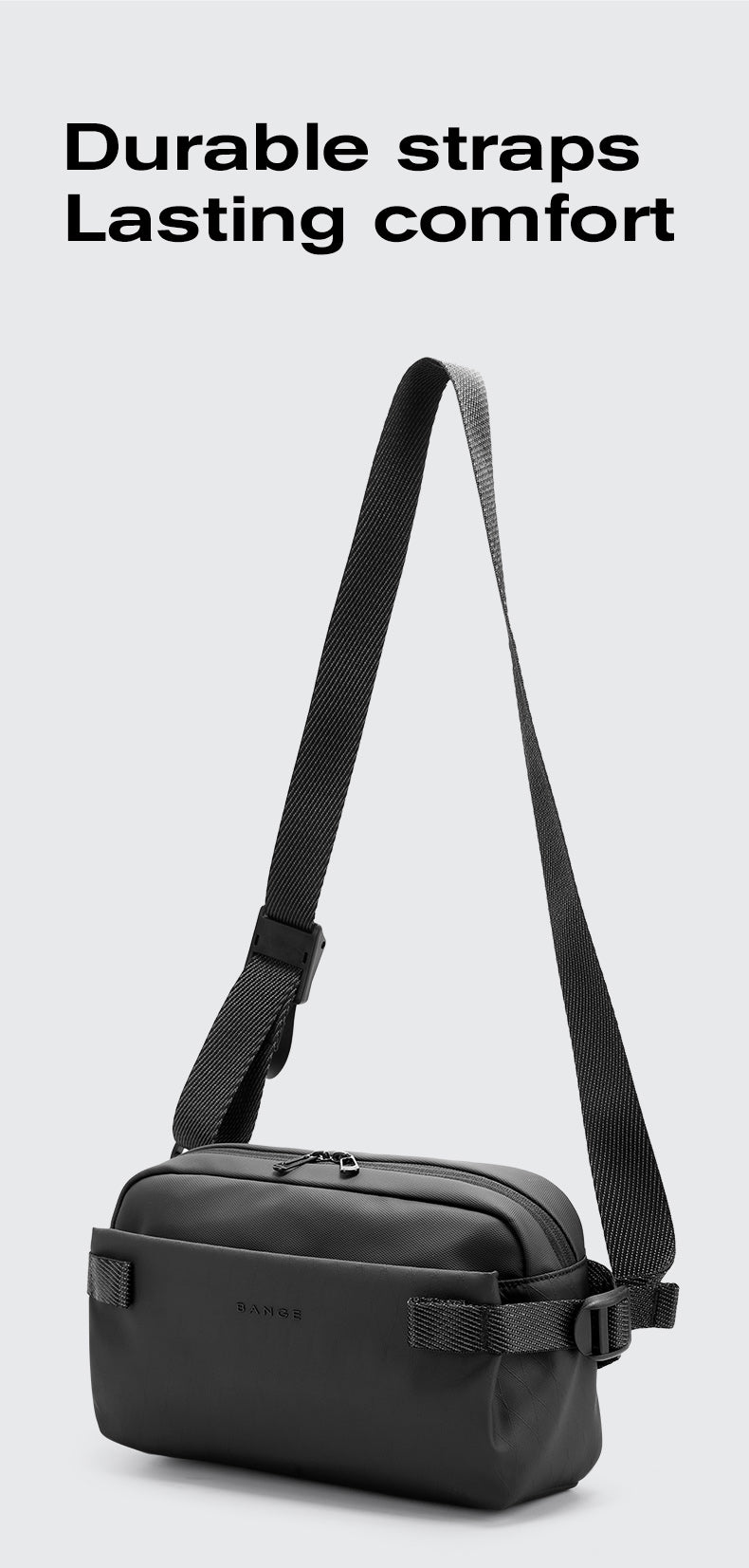 BANGE Minimalist Waterproof Urban Crossbody Shoulder Bag for Commuting/Travel 5