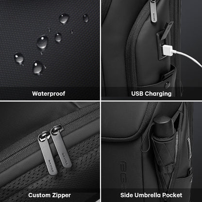 BANGE New USB Charging Port Fits 15.6 Inch Laptop Backpack for Men 5