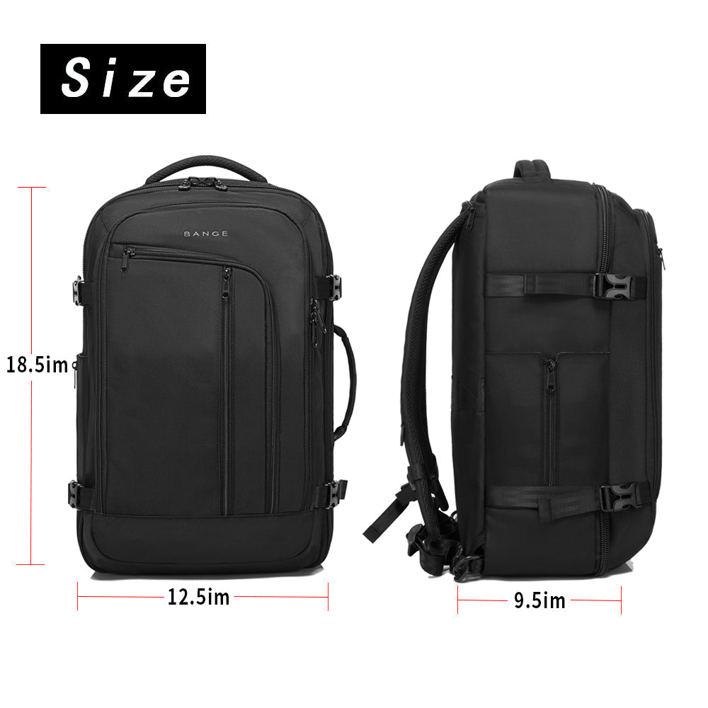 BANGE Overnight Travel Backpack, 40-Liter Weekend Bag with FAA Flight Approval 2