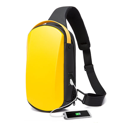 BANGE Sling Bag Waterproof Shell Crossbody Bag Backpack for Men with USB Charging Port 9