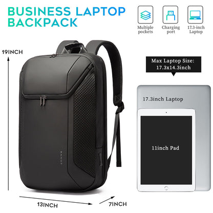 BANGE Smart Business Laptop Backpack, Waterproof, Fits 15.6-17.3 Inch Laptops with 3.0 USB Charging Port for Men and Women 4