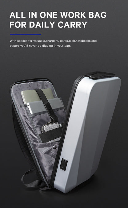 BANGE Tech Anti-theft hard-shell business backpack with TSA lock and USB charging port 3