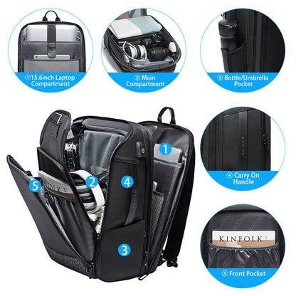 BANGE Travel Backpacks, Weekender Carry-On Backpack, Waterproof Men's Business Laptop Backpack for 15.6 inches 2