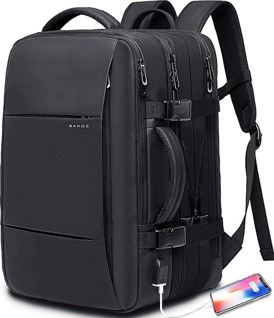 BANGE Weekender Carry-On Backpack, 45L Expandable Travel Backpack for Airplanes, Convertible Backpack Briefcase for Travel, Water-Resistant 17.3" Laptop Backpack for Men and Women… 0