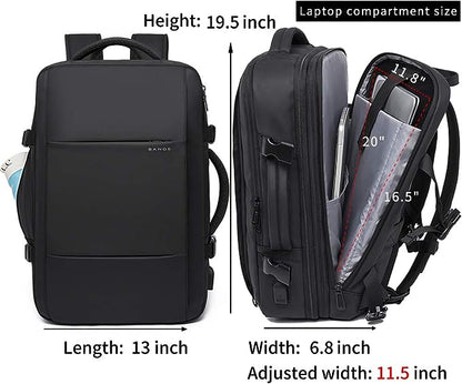 BANGE Weekender Carry-On Backpack, 45L Expandable Travel Backpack for Airplanes, Convertible Backpack Briefcase for Travel, Water-Resistant 17.3" Laptop Backpack for Men and Women… 3