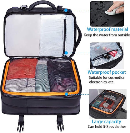 BANGE Weekender Carry-On Backpack, 45L Expandable Travel Backpack for Airplanes, Convertible Backpack Briefcase for Travel, Water-Resistant 17.3" Laptop Backpack for Men and Women… 4