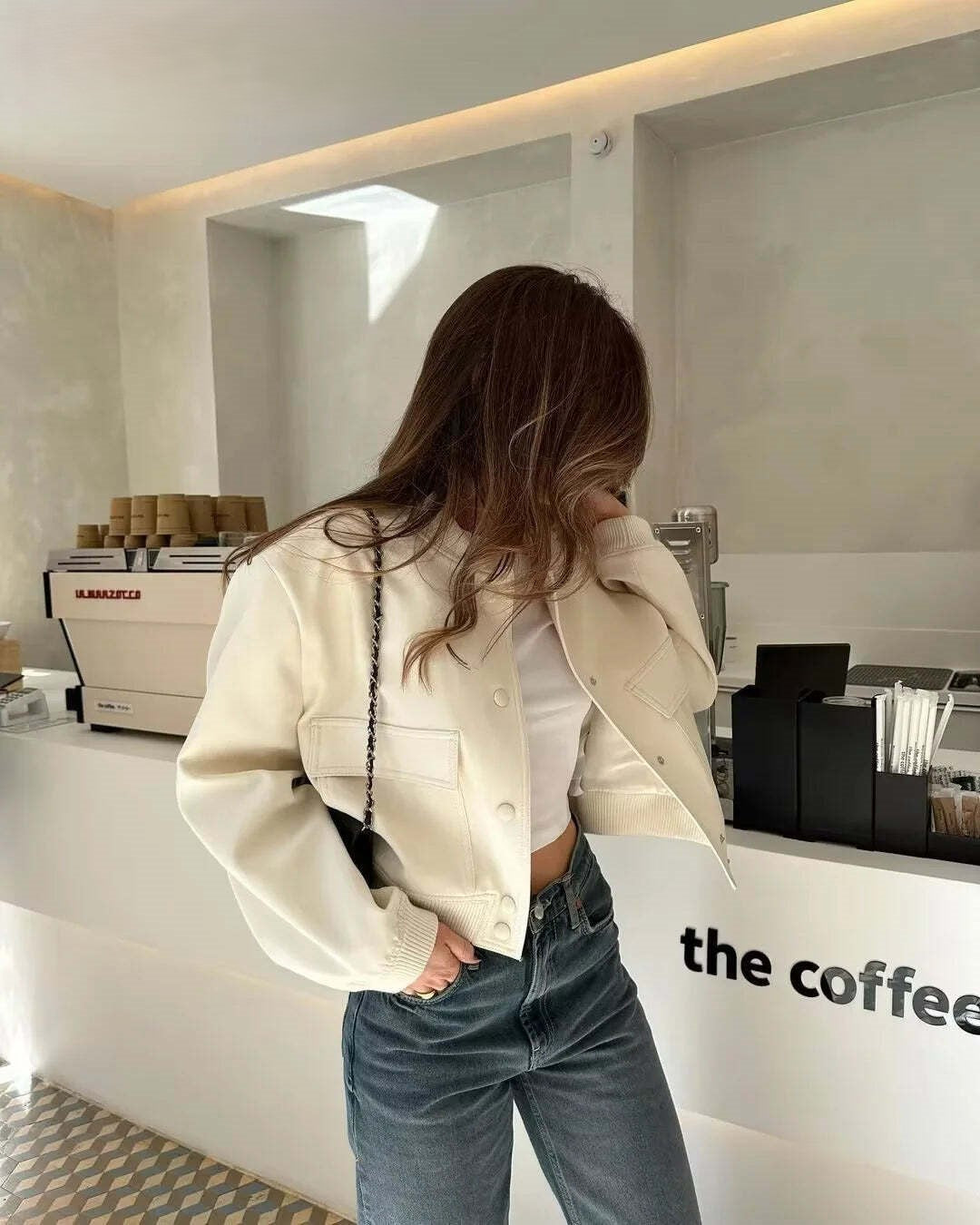BELLA | Crop Long Sleeve  Bomber Jacket 3