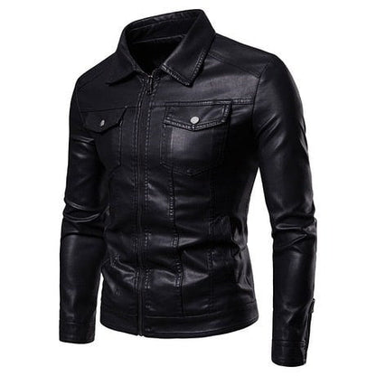 Bernardo | Men's Classic Motorcycle Jacket | Black 1