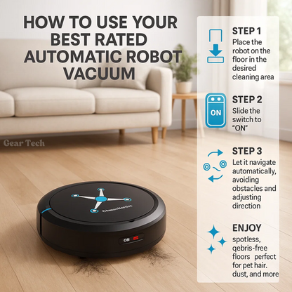 Best Rated Automatic Robot Vacuum Autonomous Top rated Vaccum Cleaner and Mop 6