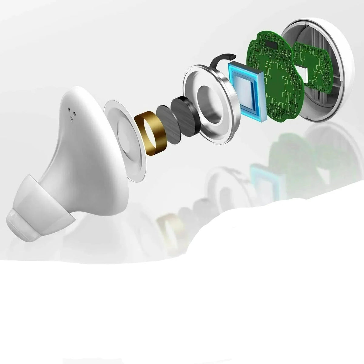 Bluetooth hearing aids with app control - rechargeable, compact design for improved clarity and several hearing modes 0