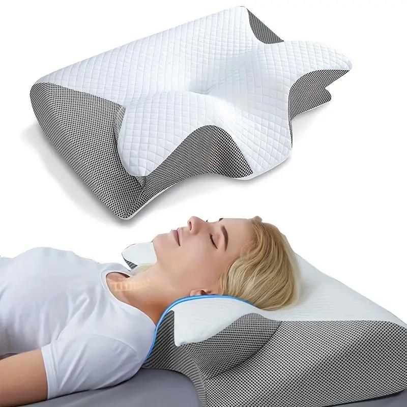 Butterfly Memory Foam Neck Pillow with Armrests for Side & Back Sleepers 6
