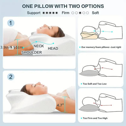 Butterfly Memory Foam Neck Pillow with Armrests for Side & Back Sleepers 8