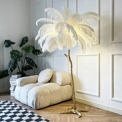LuxeOstral - Nordic Ostrich Feather Floor Light-5
