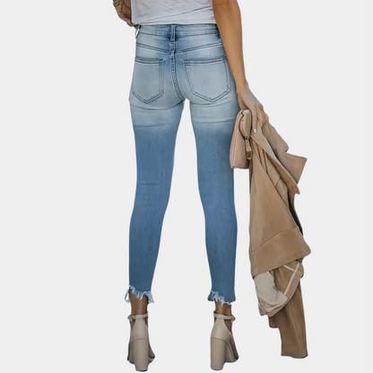 Bailey | Women's Ripped Jeans with buttons-3