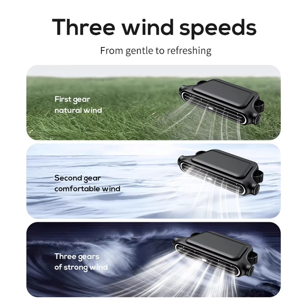 Car Headrest Cooling Fan 3 Speeds Adjustable Electric Car Seat Fan 5V/2A Car Rear Backrest Fan Car Interior Accessories 4
