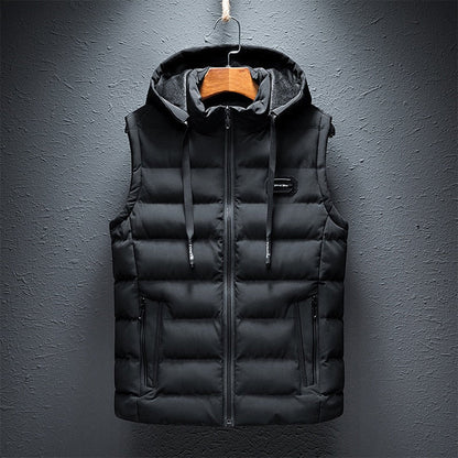 Falco Bodywarmer | Casual padded body warmer with hood for men-3