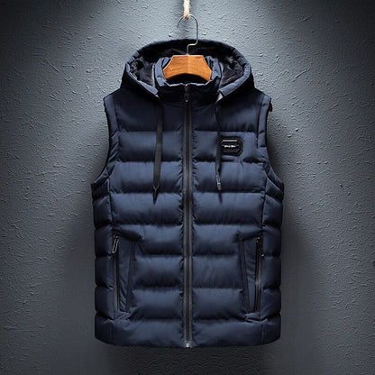 Falco Bodywarmer | Casual padded body warmer with hood for men-4