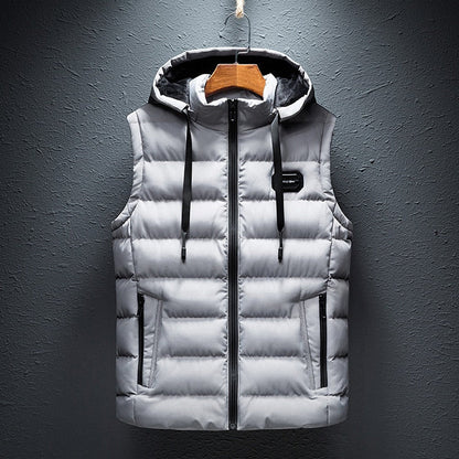 Falco Bodywarmer | Casual padded body warmer with hood for men-5