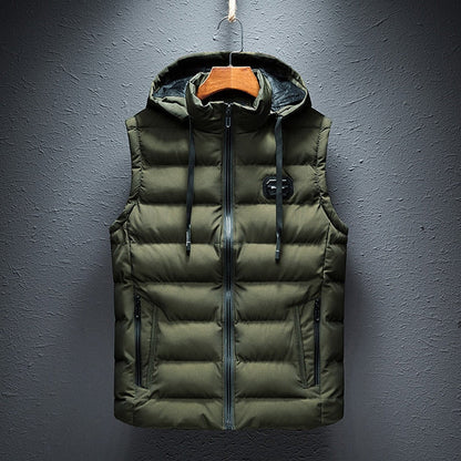 Falco Bodywarmer | Casual padded body warmer with hood for men-1
